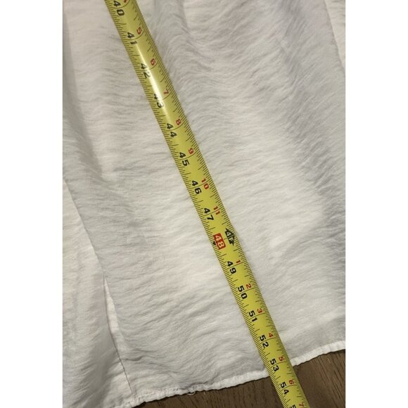 Abercrombie & Fitch XL Tiered Maxi Dress Plunge Cut Out White Pockets Lined Boho - Picture 6 of 12